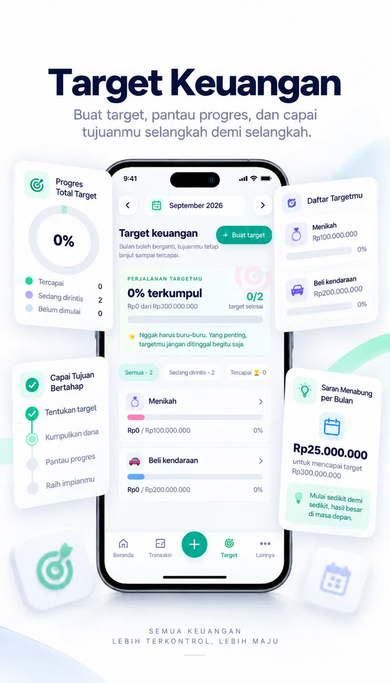 Fitur Target Keuangan Merintis